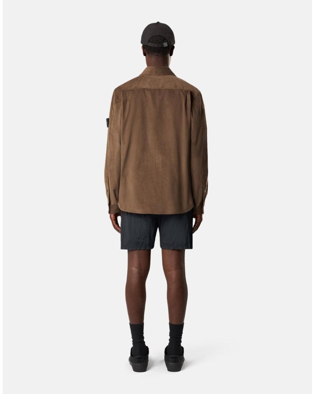 Stone Island Brown Nylon Metal Logo Swim Shorts Clothing Beachwear for men