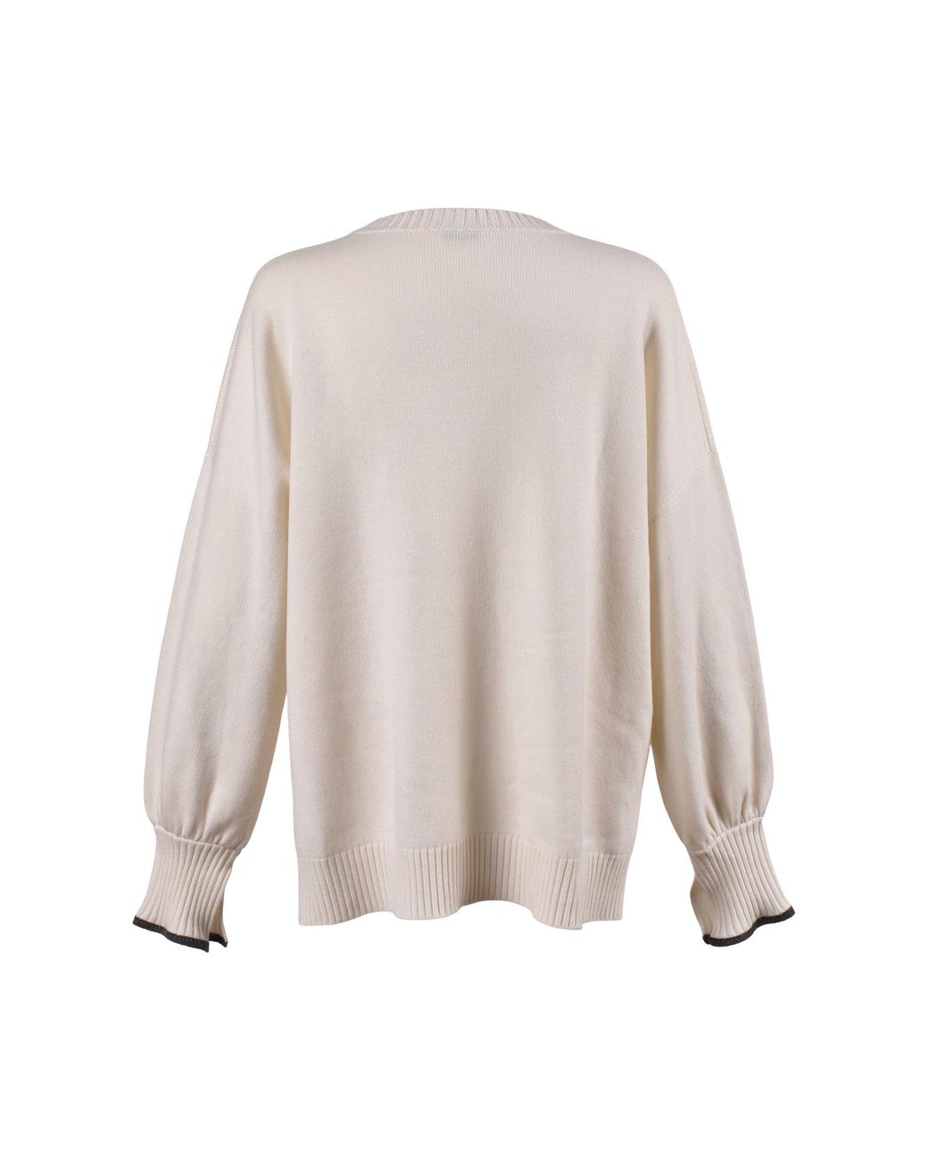 Brunello Cucinelli Multicolor Off Cashmere Crewneck Sweater