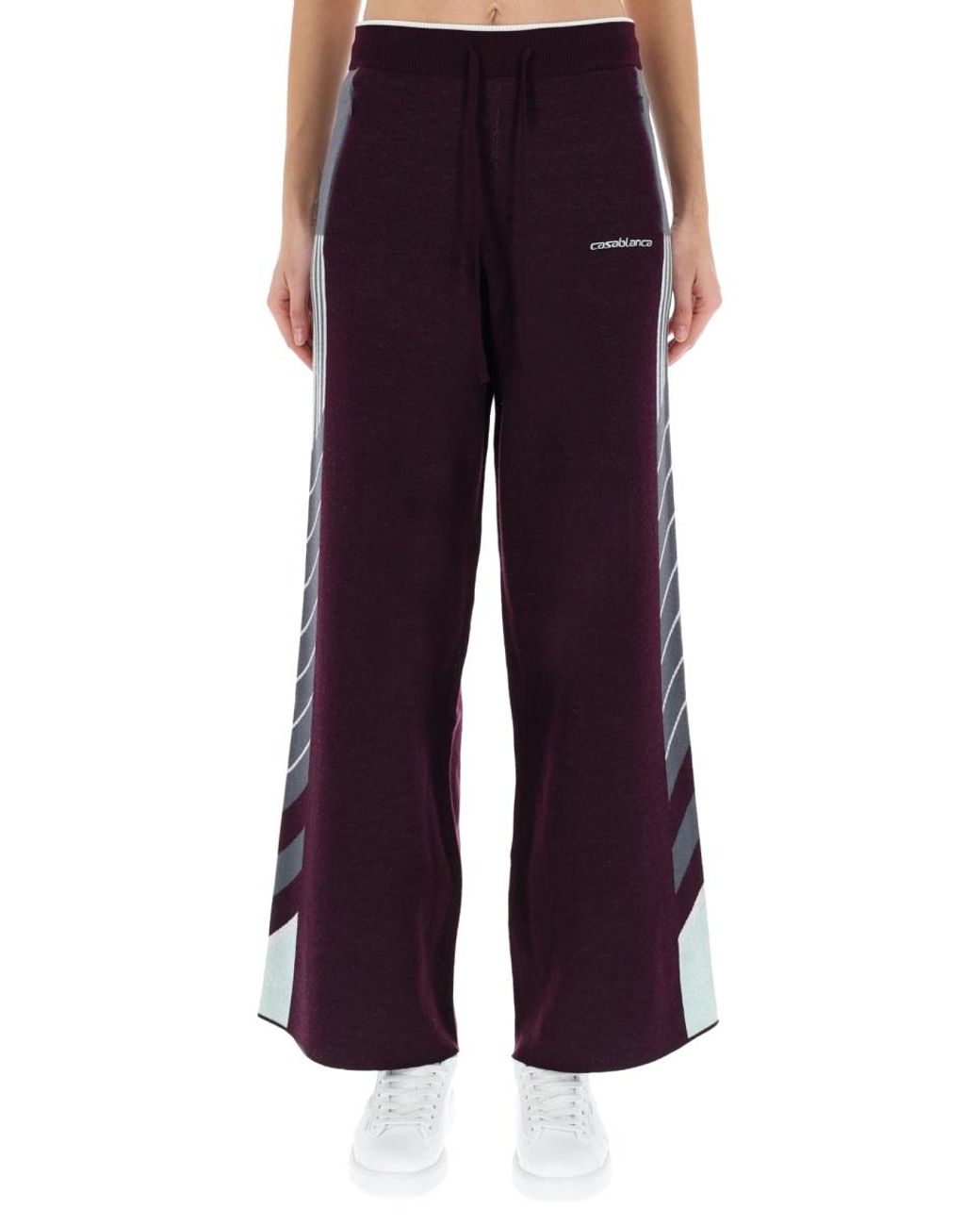 Casablanca Purple Casablanca Diagonal Tennis Trousers
