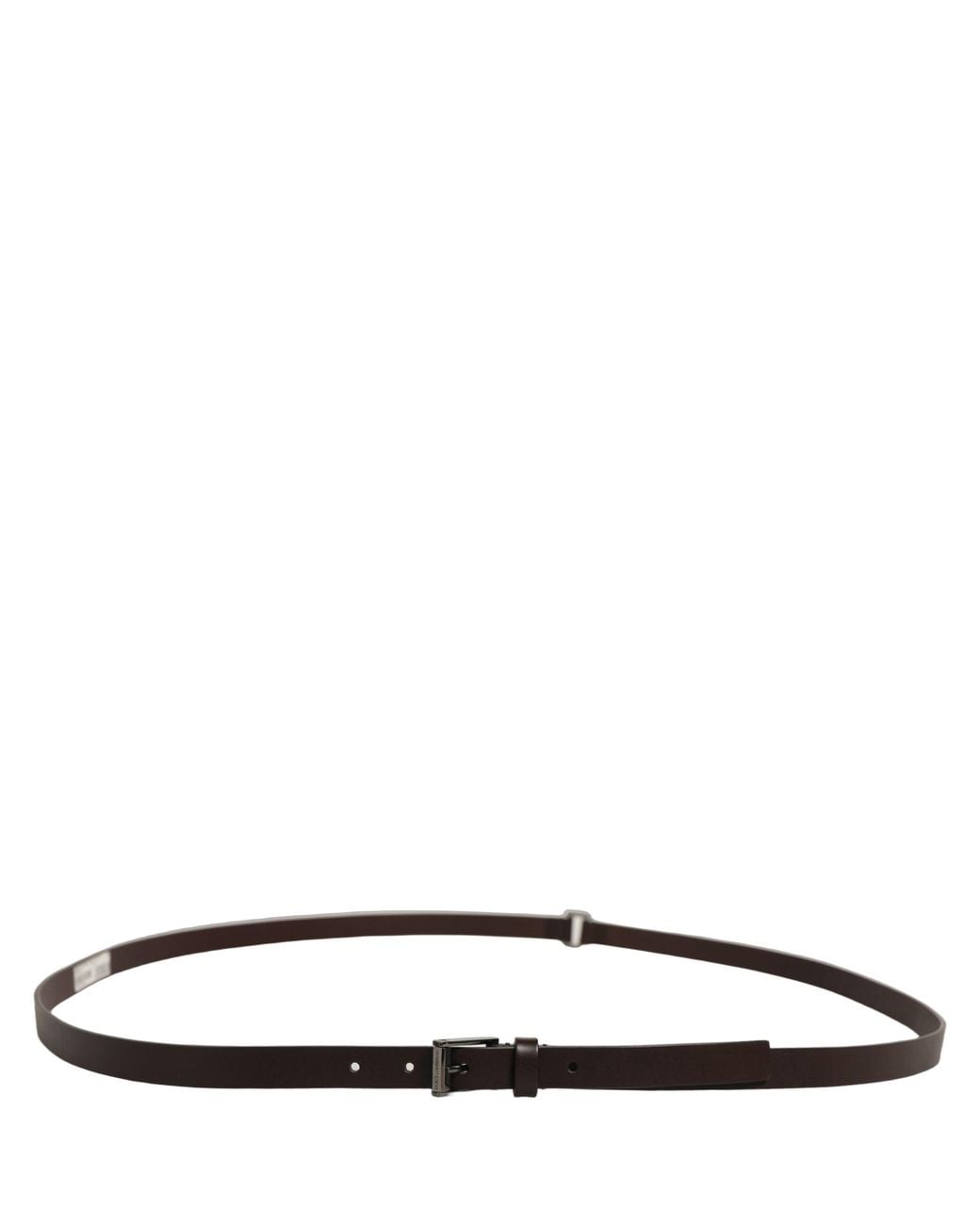 Dolce & Gabbana Black Leather Double Wrap Metal Buckle Belt Dark Calf for men
