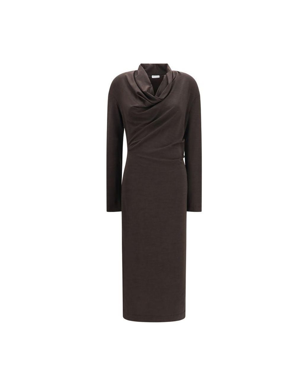 Brunello Cucinelli Black Wool Oves Aries Casual Dress