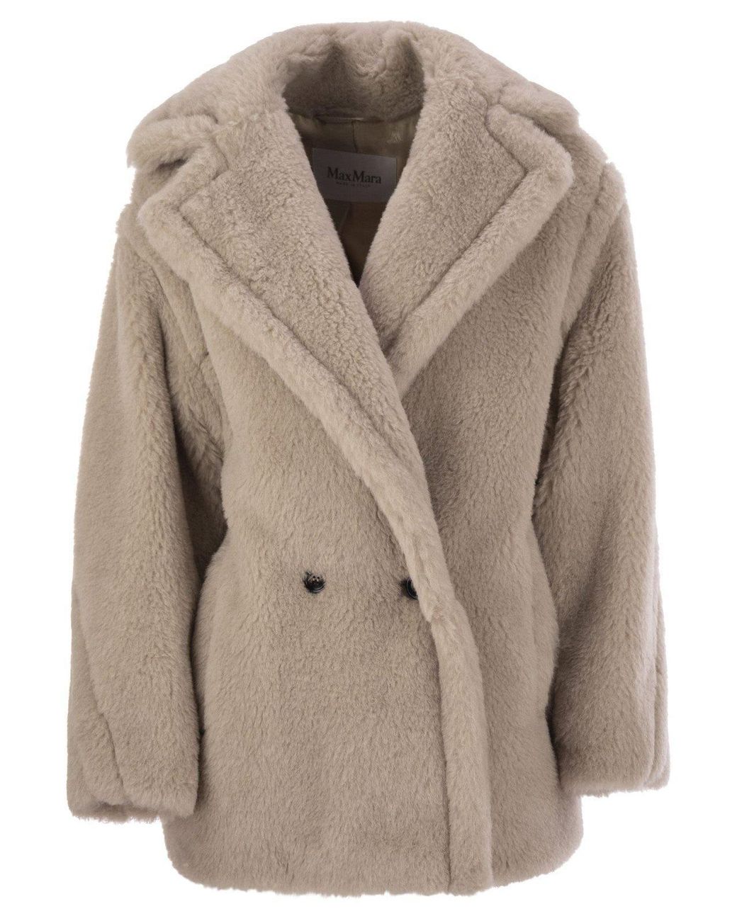 関税送料込Max Mara Olga Icon Coat Short Teddy Bear Icon Coat in alpaca and wool, white | 
