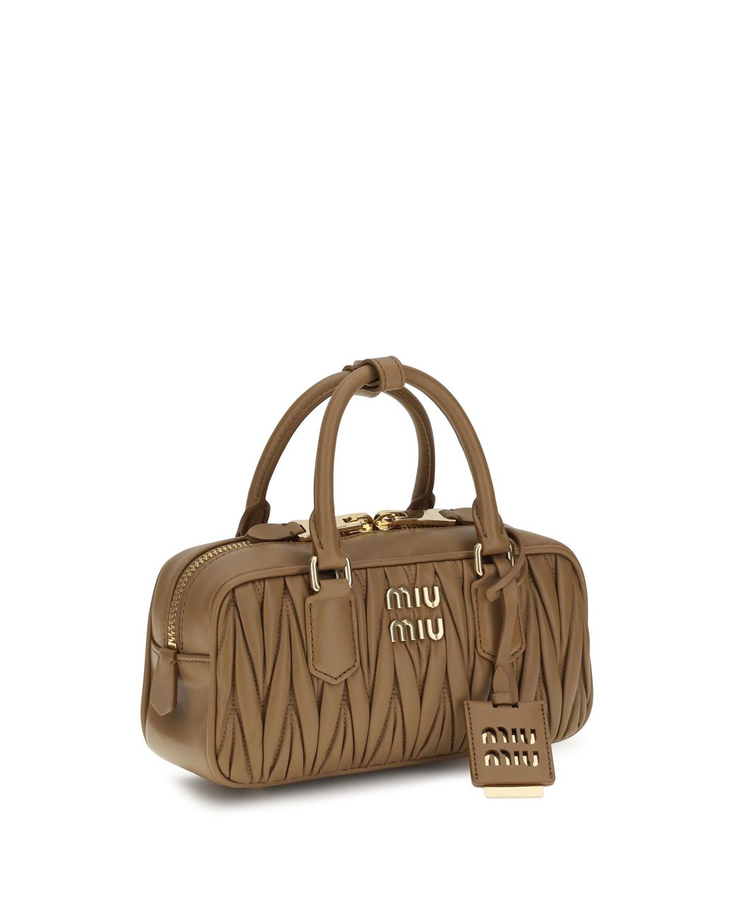 Miu Miu Natural Shoulder Bag Arcadie Leather Calf Handbags