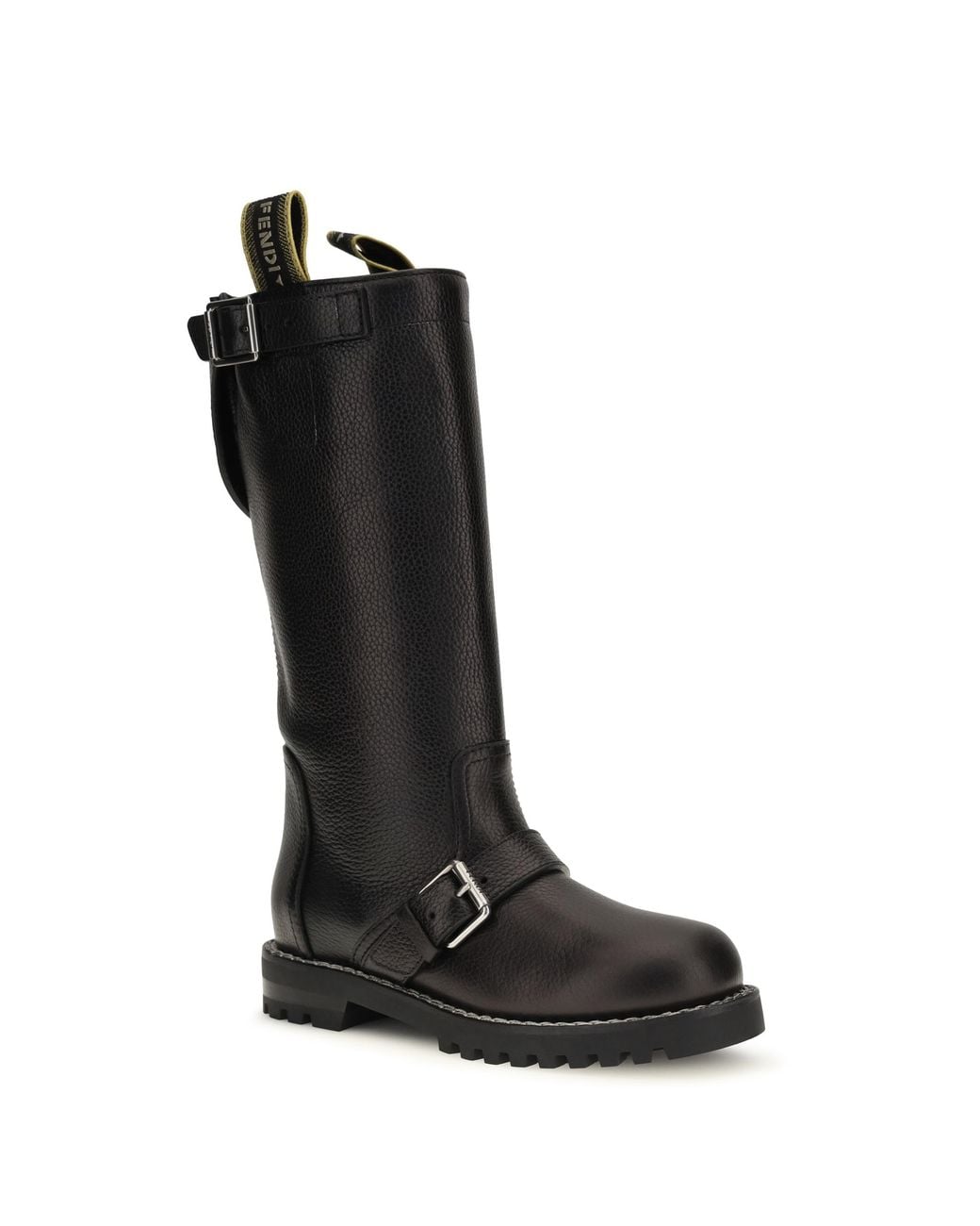 Fendi Black Biker Boots Calfskin