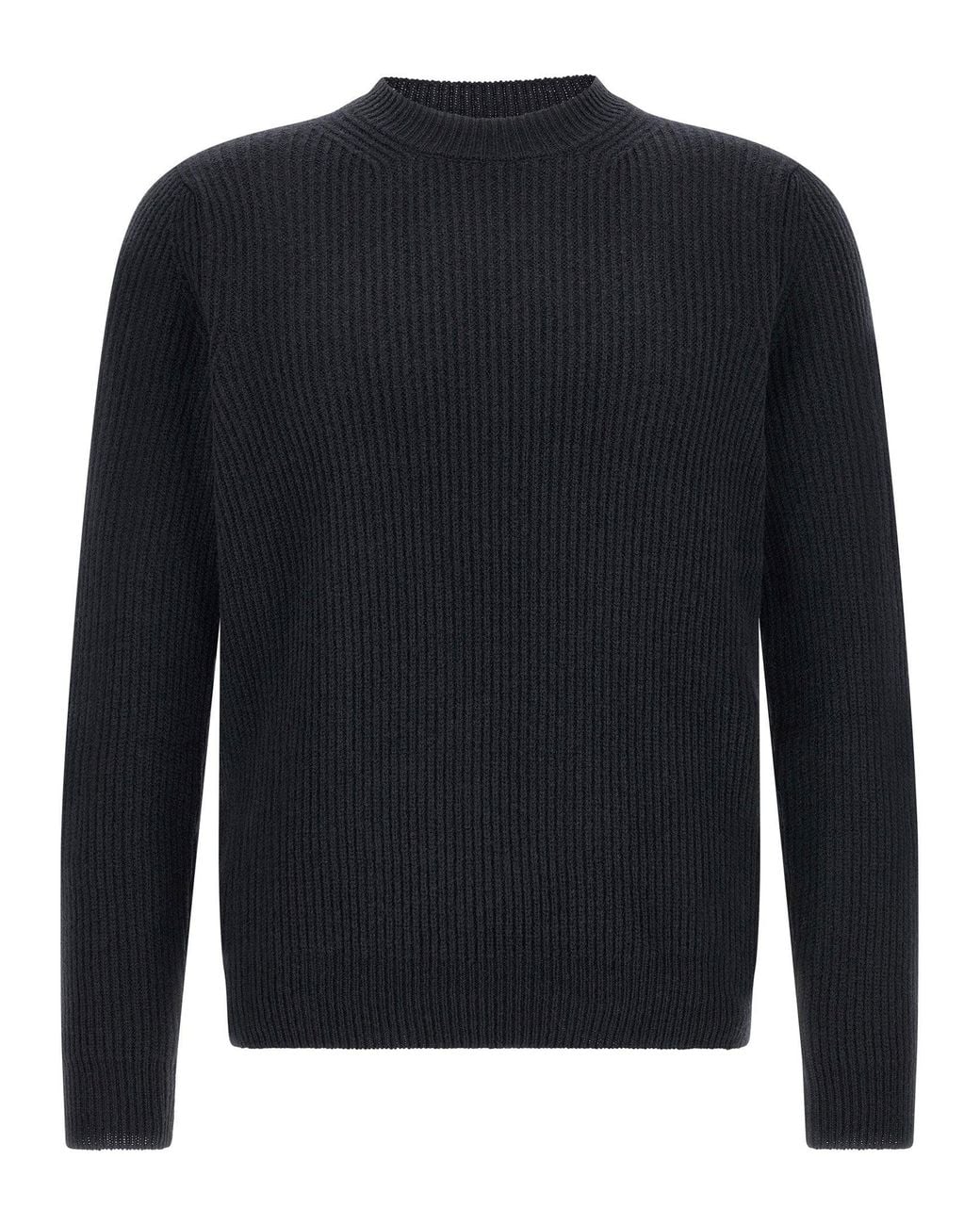 Navy Blue Ribbed Sweater Zanone Ribbed Virgin Wool Sweater in Blue | Lyst