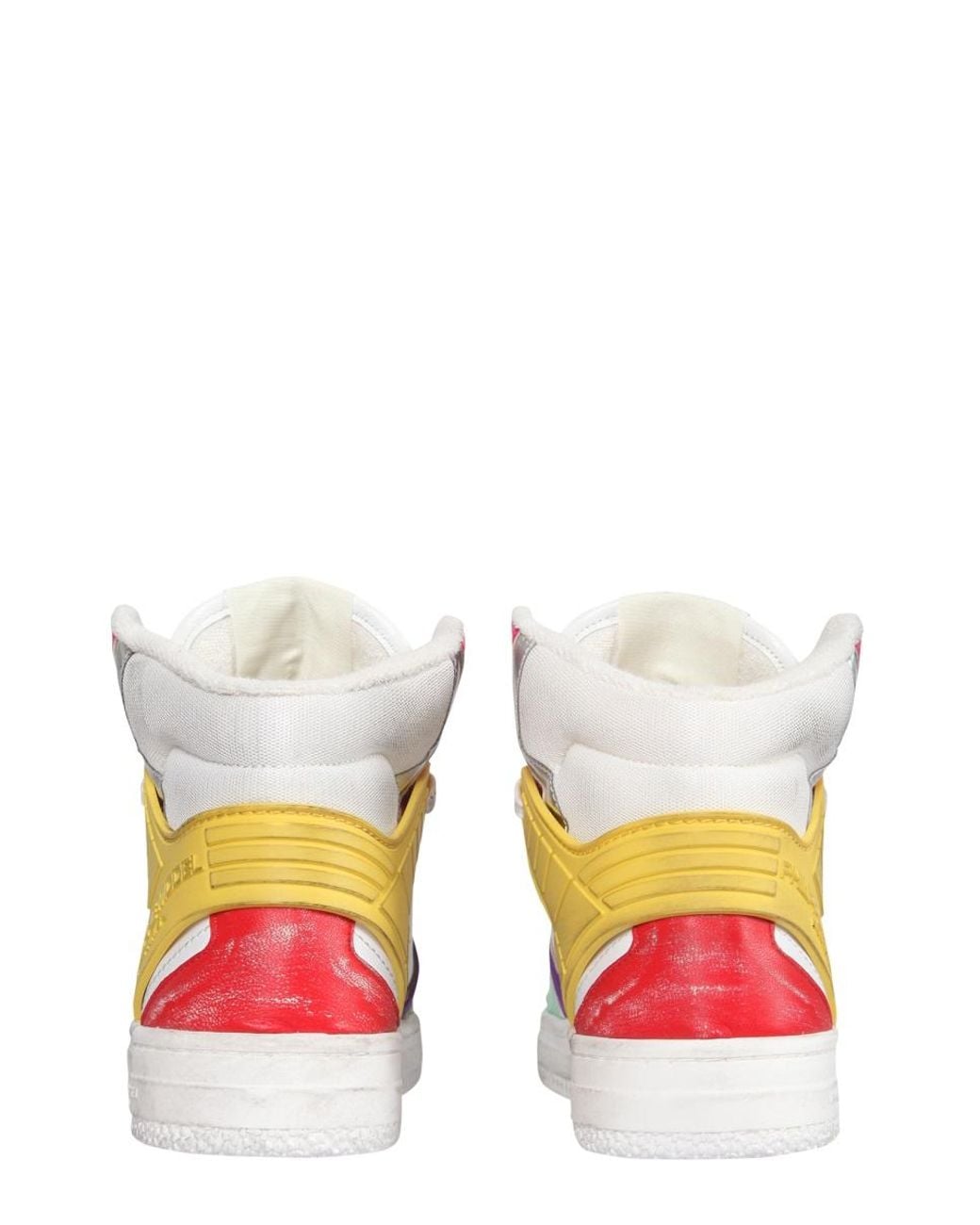 Philippe Model White Philippe Model Paris Leather-Nylon Sneakers