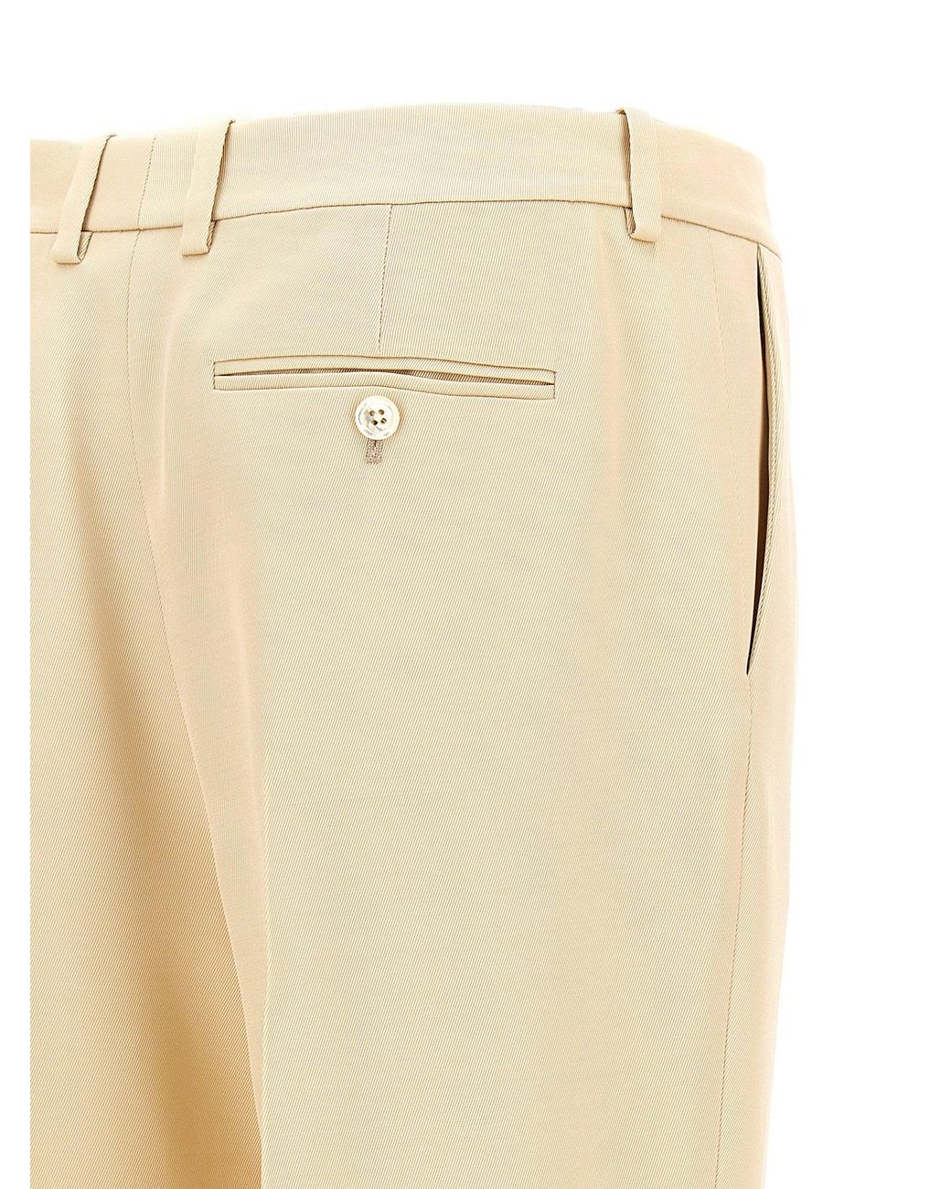 Tom Ford Natural Pleated Silk-Wool Trousers