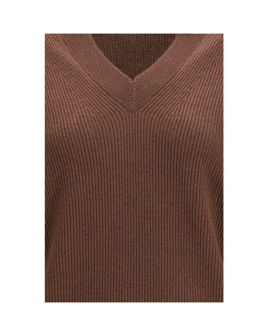 Brunello Cucinelli Brown Cashmere Sweater