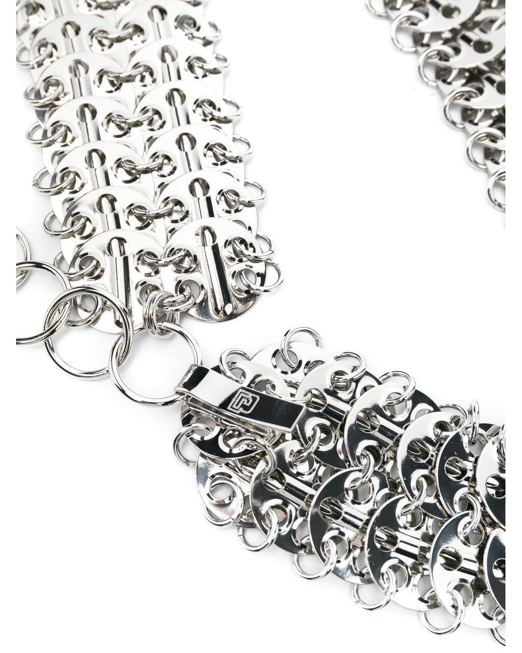 Rabanne White Chain Belt 1969 Brass