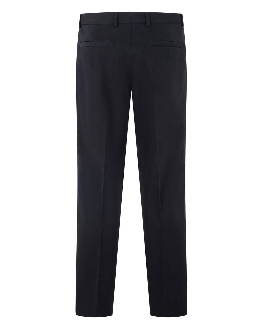 Zegna Blue Pleated Trousers Cotton for men