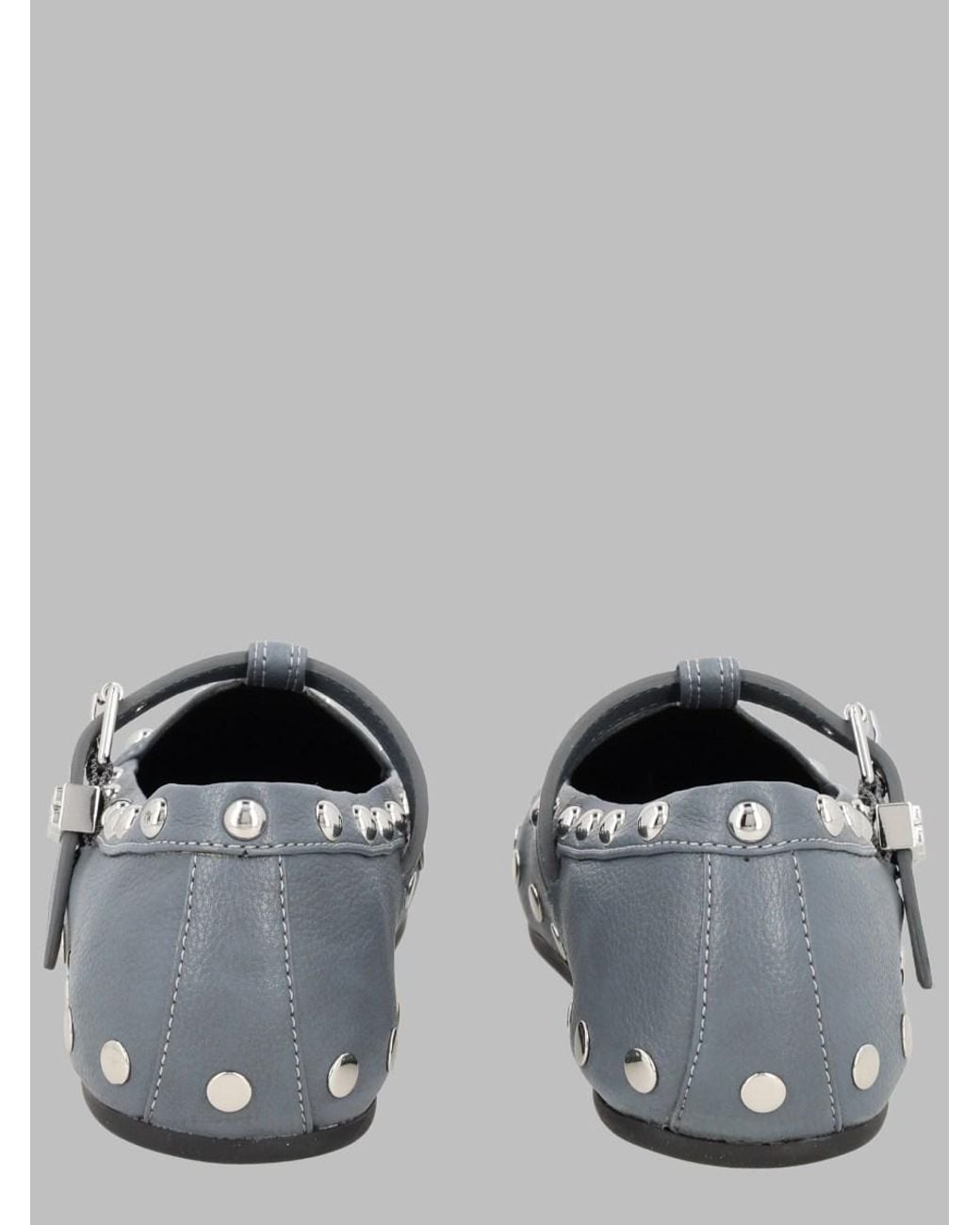 Ganni Metallic Mary Jenny Loafers Polyurethane