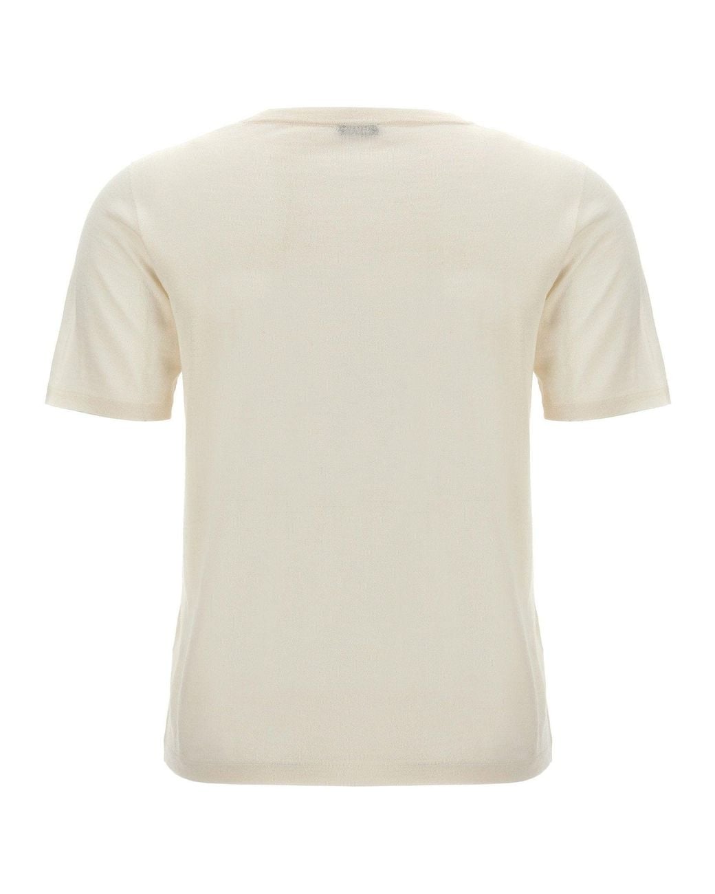 Kiton White Silk-Cashmere Blend T-Shirt
