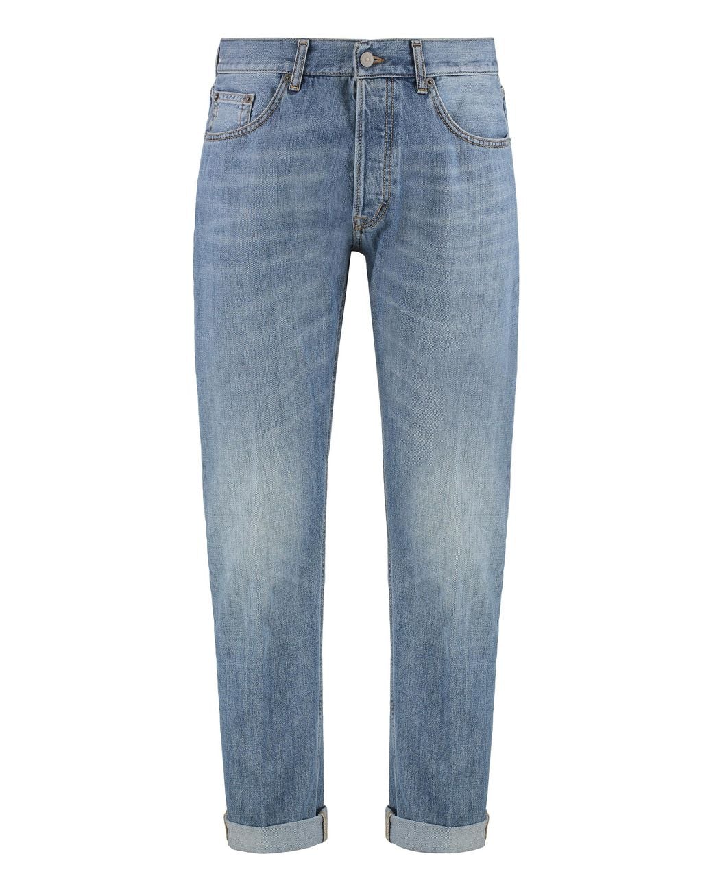 Dondup Blue Jeans Bray Regular Fit Polyester & Straight-Leg for men