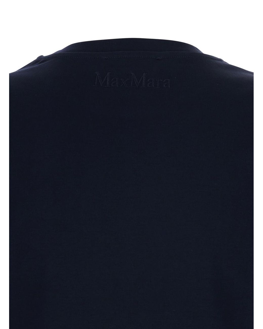 Max Mara Blue T-Shirt Donata Dark Cotton T-Shirts & Jerseys