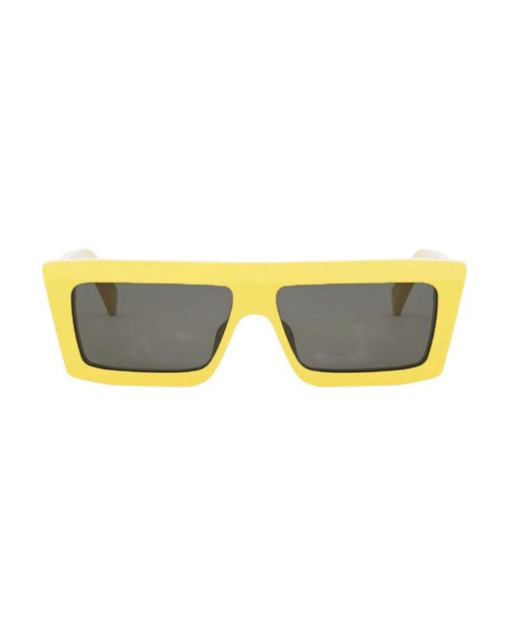Céline Yellow Sunglasses Square Full Rim, Frame And Lens Cl40214U39A for men