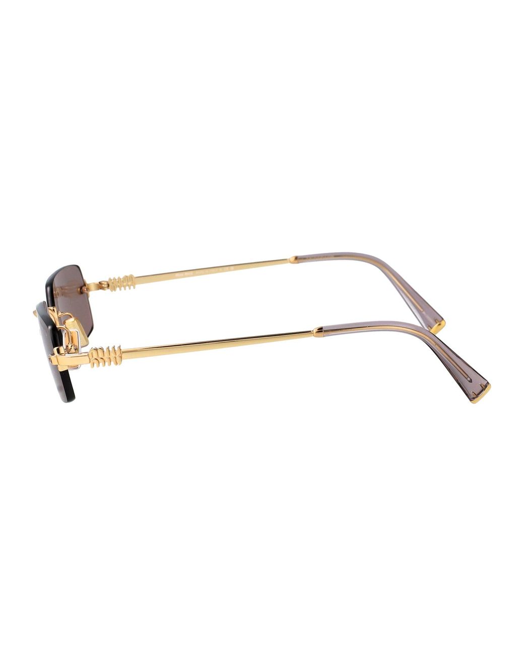 Miu Miu Brown Miu Miu 0Mu Metal Frame Sunglasses