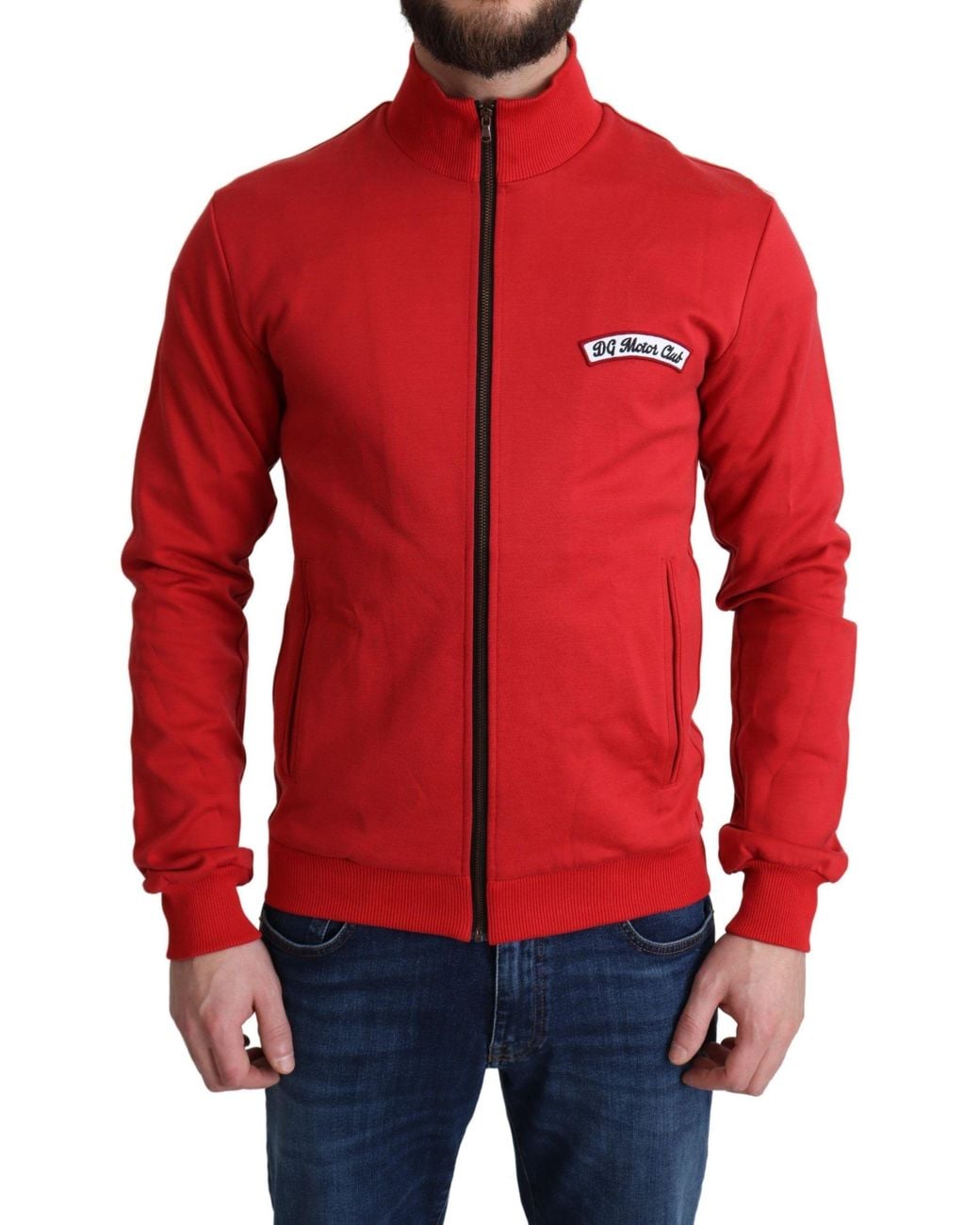 Dolce & Gabbana Dg Motor Club Zippered Cardigan Sweater for men