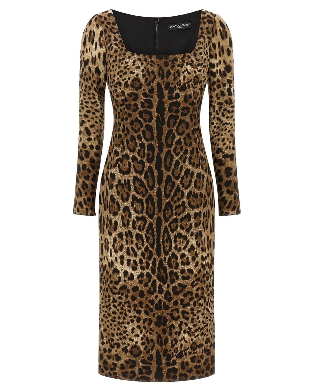 Dolce & Gabbana Natural Dolce & Gabbana Leopard-Print Viscose Dress