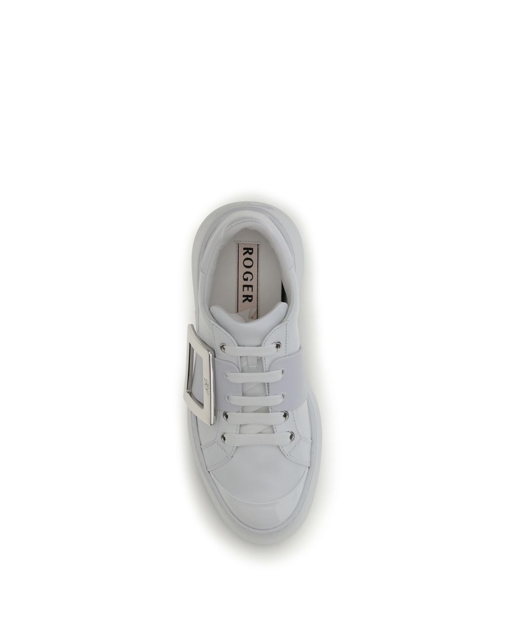 Roger Vivier White Roger Vivier Calfskin Platform Sneaker