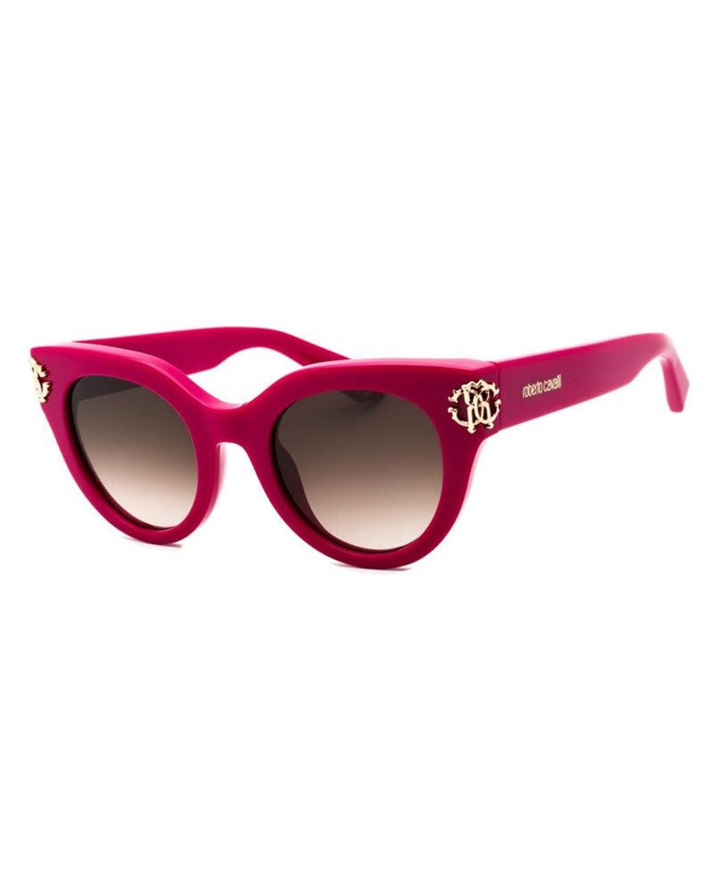Roberto Cavalli Pink Roberto Cavalli Src065M Cat-Eye Frame Sunglasses