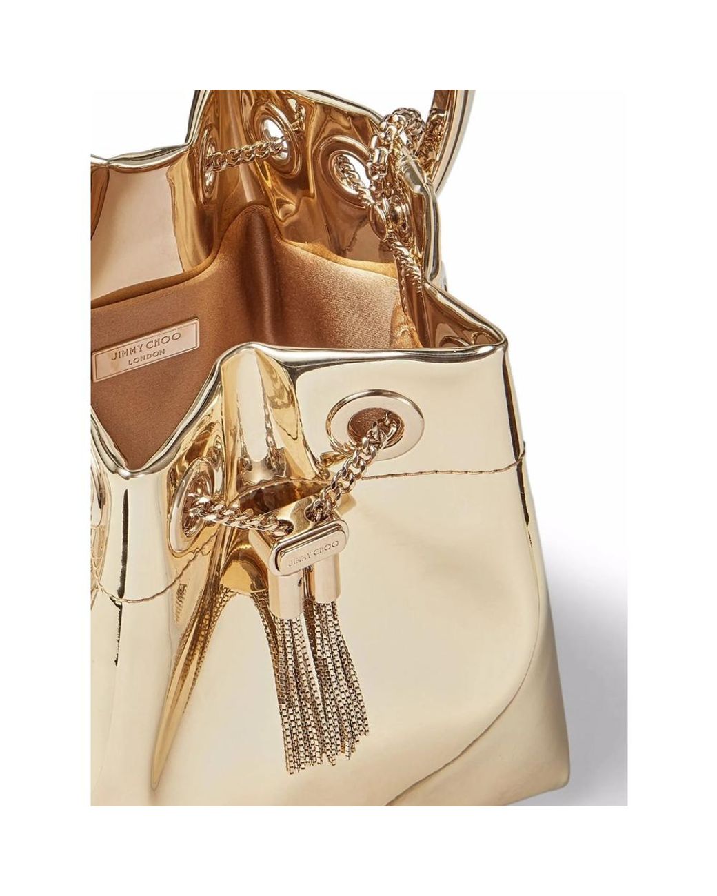 Jimmy Choo Natural Gold Bucket Bags