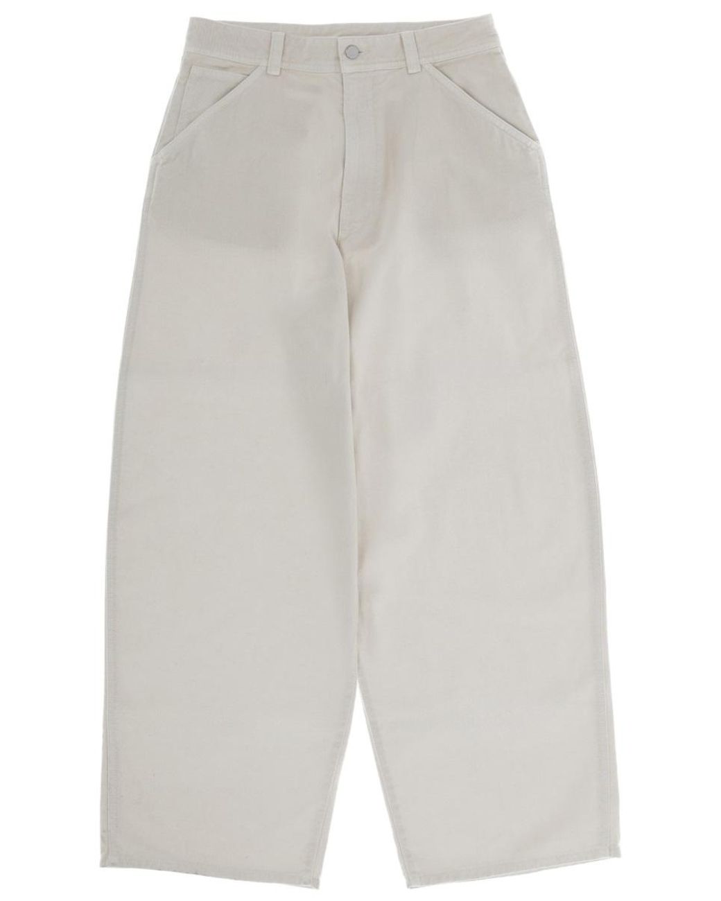 Lemaire White Lemaire Oversize Cotton Trousers