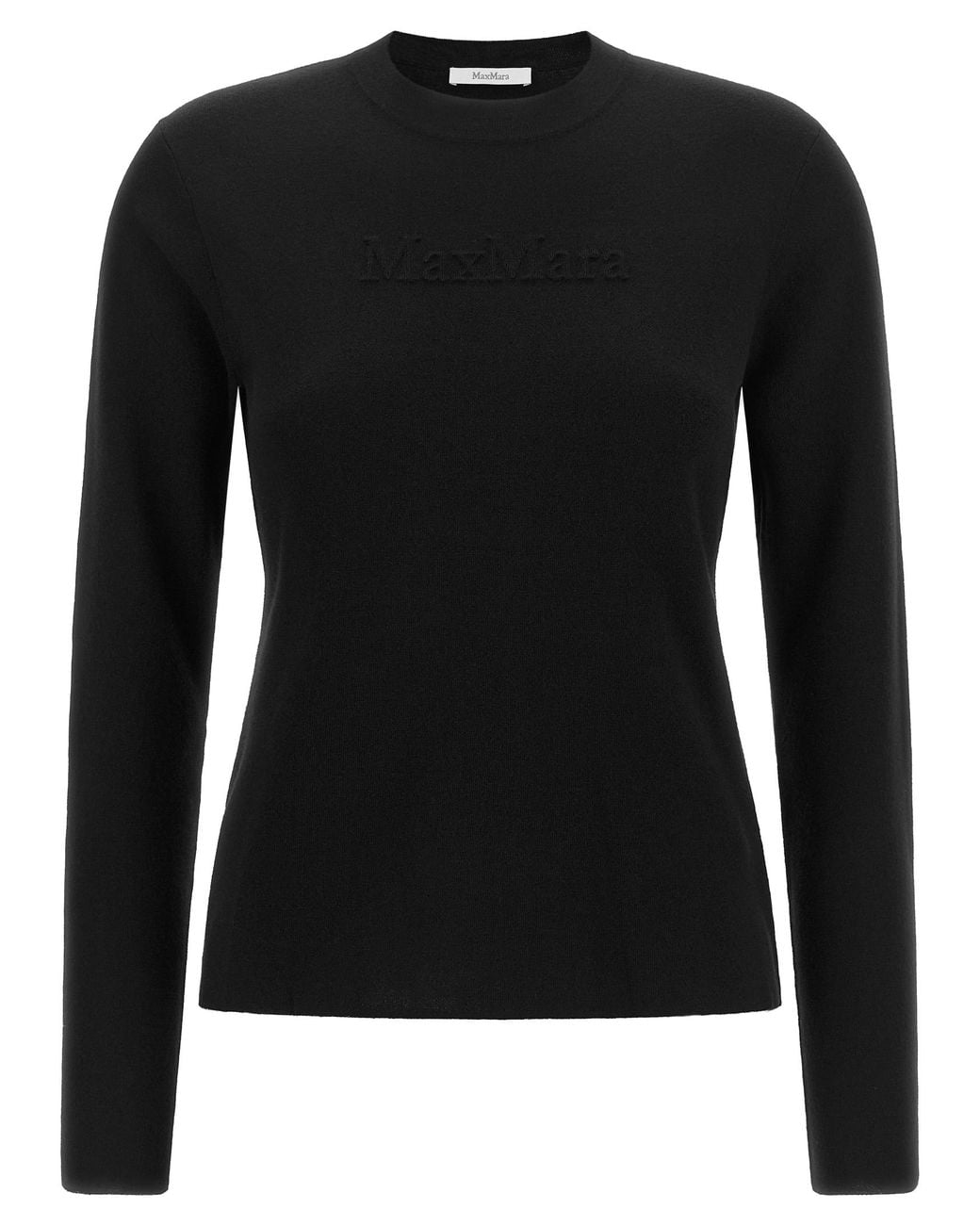 Max Mara Black Max Mara Virgin Wool Crewneck Sweater