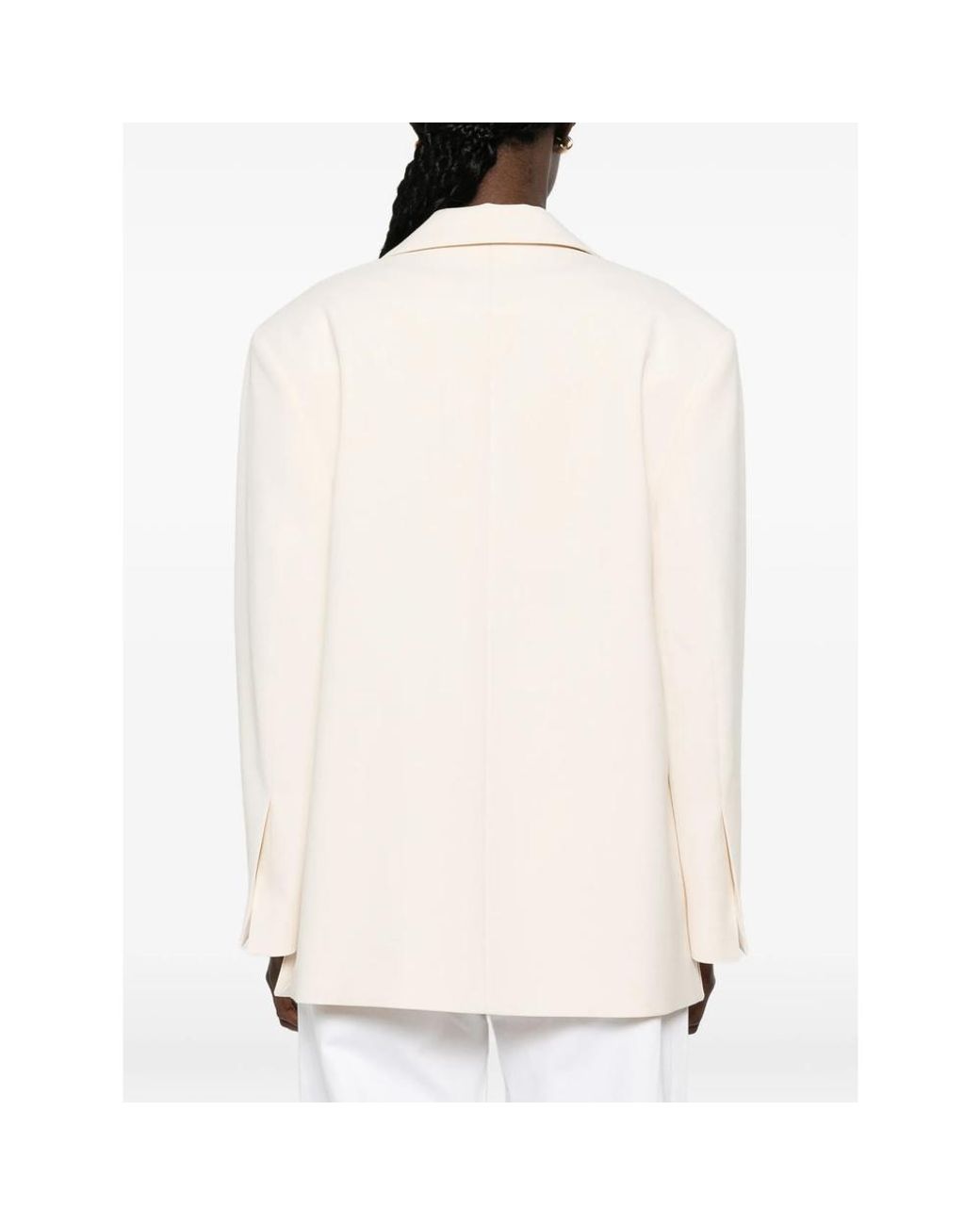 By Malene Birger Natural Adele Single-Breasted Peak-Lapels Blazer