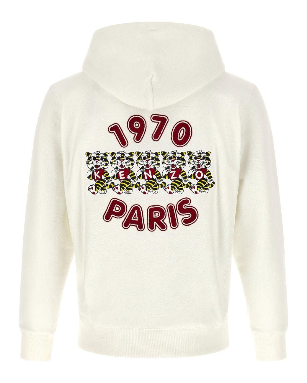 Tiger Blend In KENZO Wild Tiger Embroidered Hoodie in White | Lyst