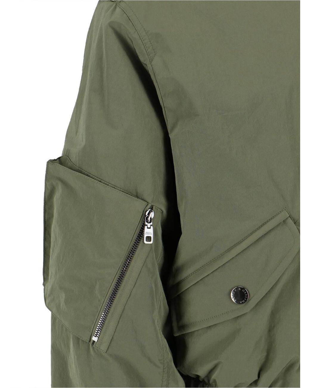 Dolce & Gabbana Green Logo Bomber Jacket for men