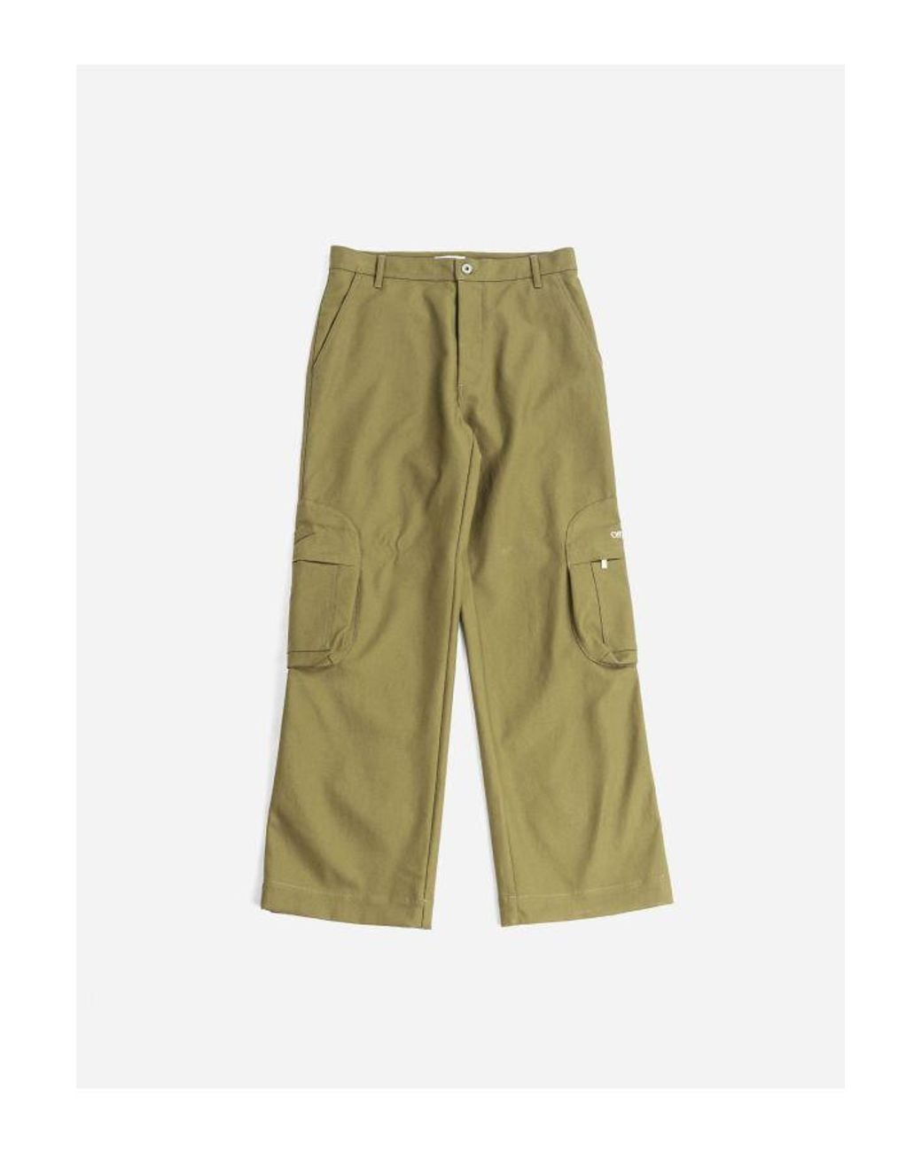 Off-White c/o Virgil Abloh Green Cargo Trousers for men