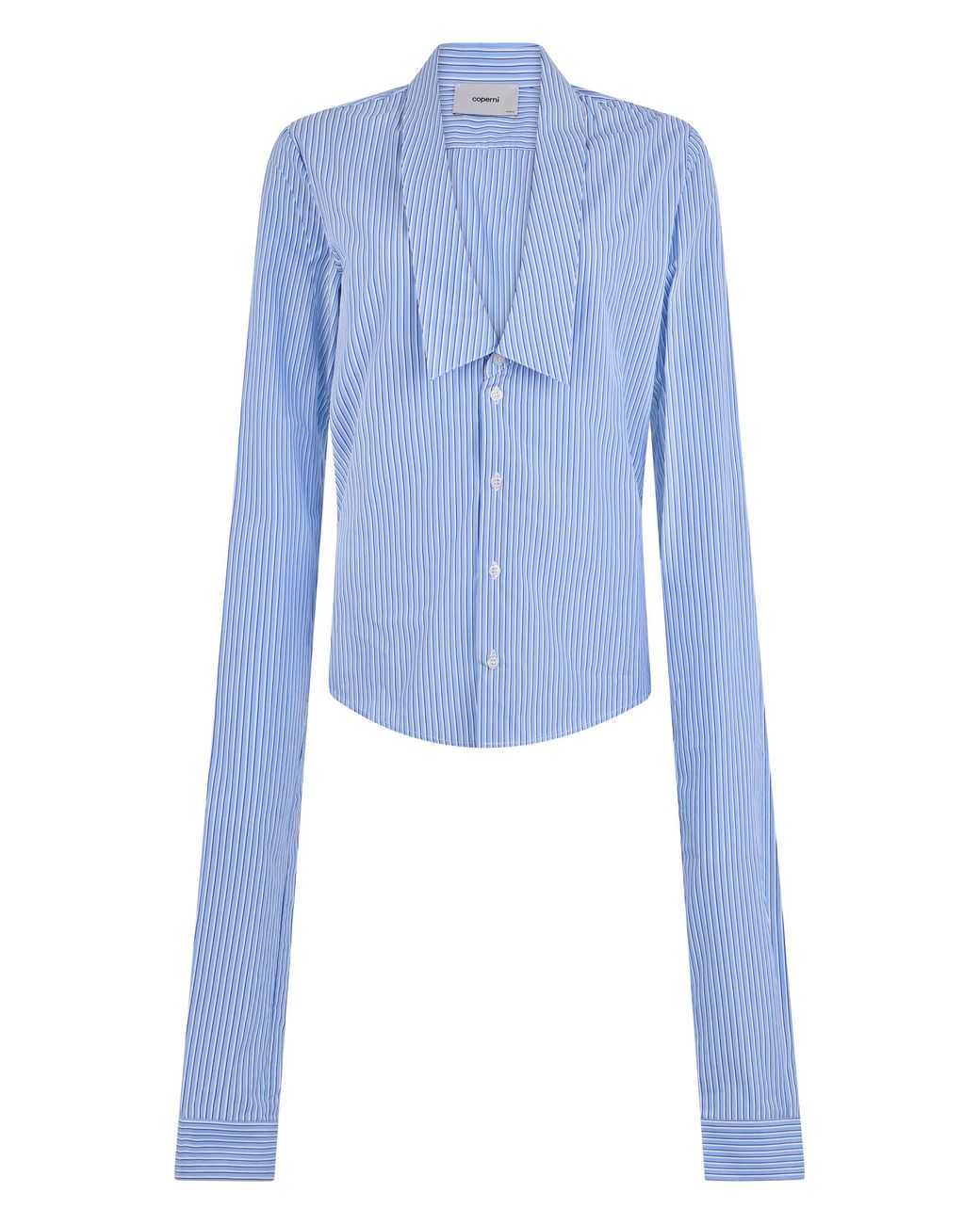 Coperni Blue Striped Long-Sleeve Shirt Polyester