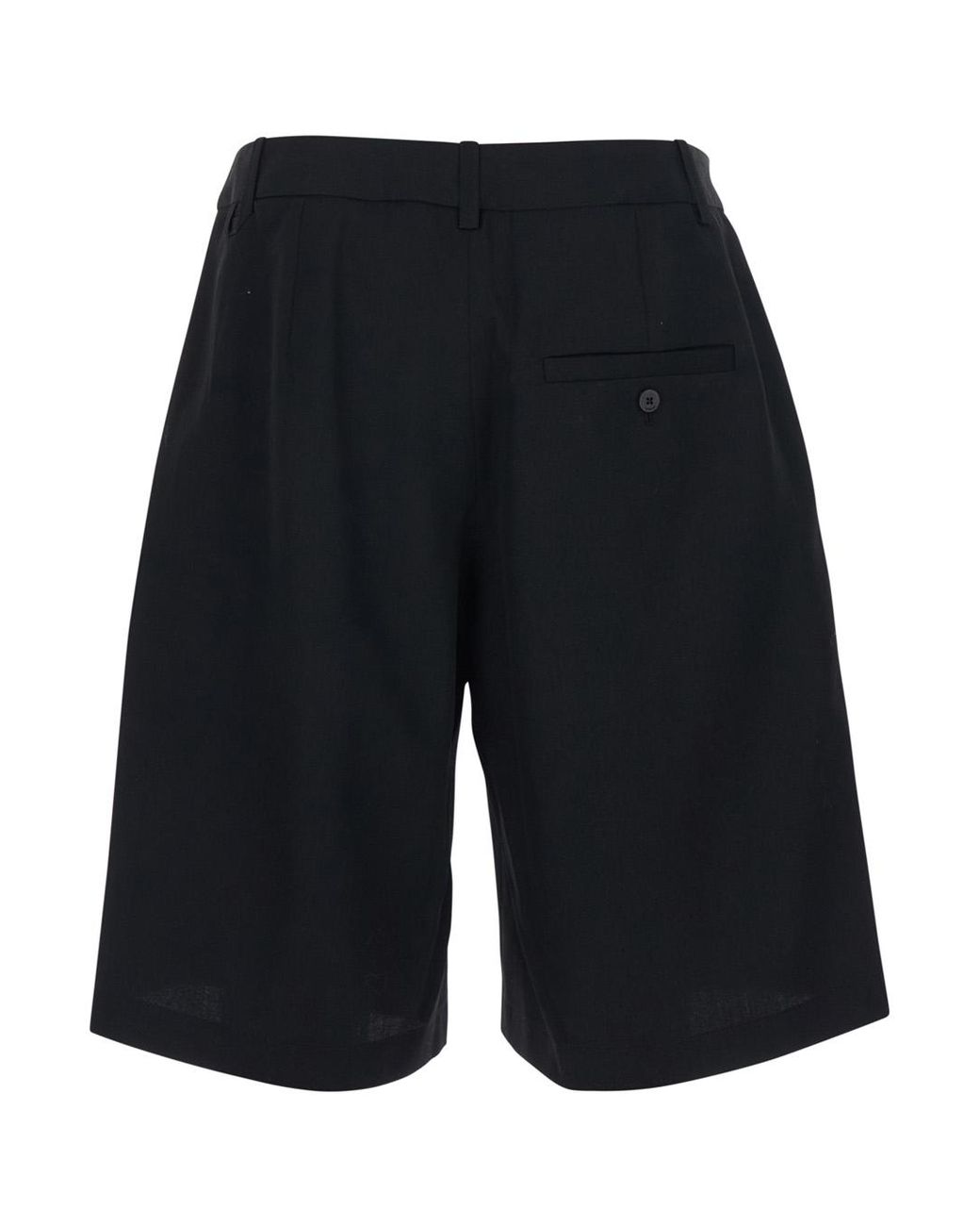 Jacquemus Black Le Short Camargue Bermuda With Belt Loops And Wide Leg for men