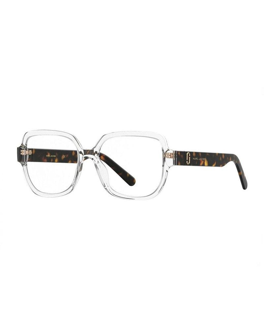 Marc Jacobs Brown Eyeglasses Square Full Rim, Transparent-Havana Frame And Clear Demo Lenses Lens Marc7250Aio00