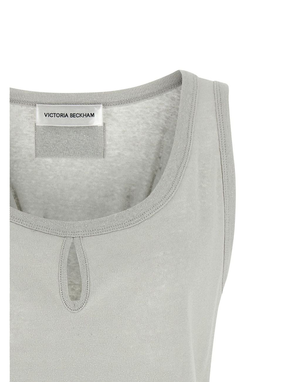 Victoria Beckham Gray 'Split' Tank Top