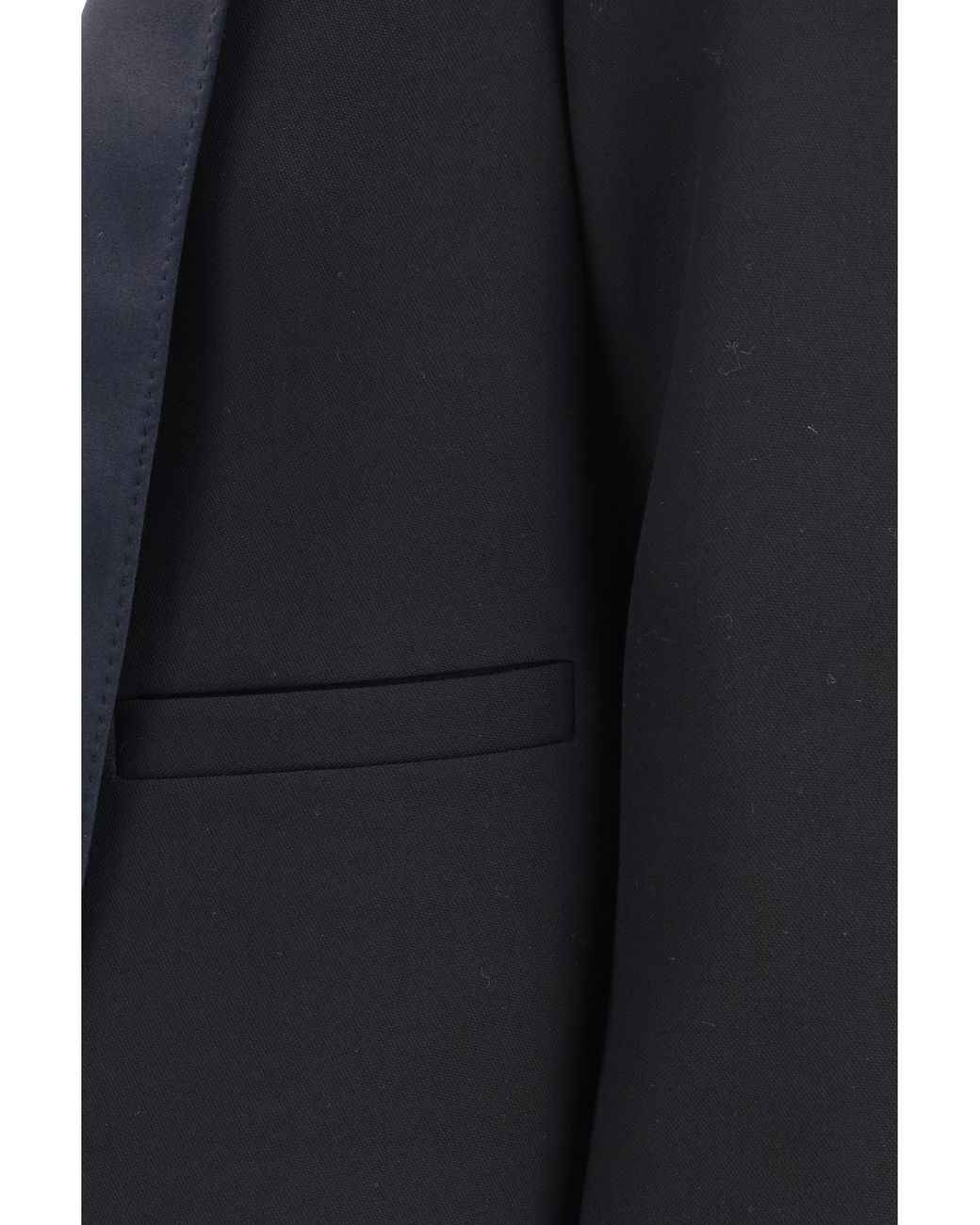 Tom Ford Blue Cropped Single-Breasted Jacket-Deep/Deep Wool