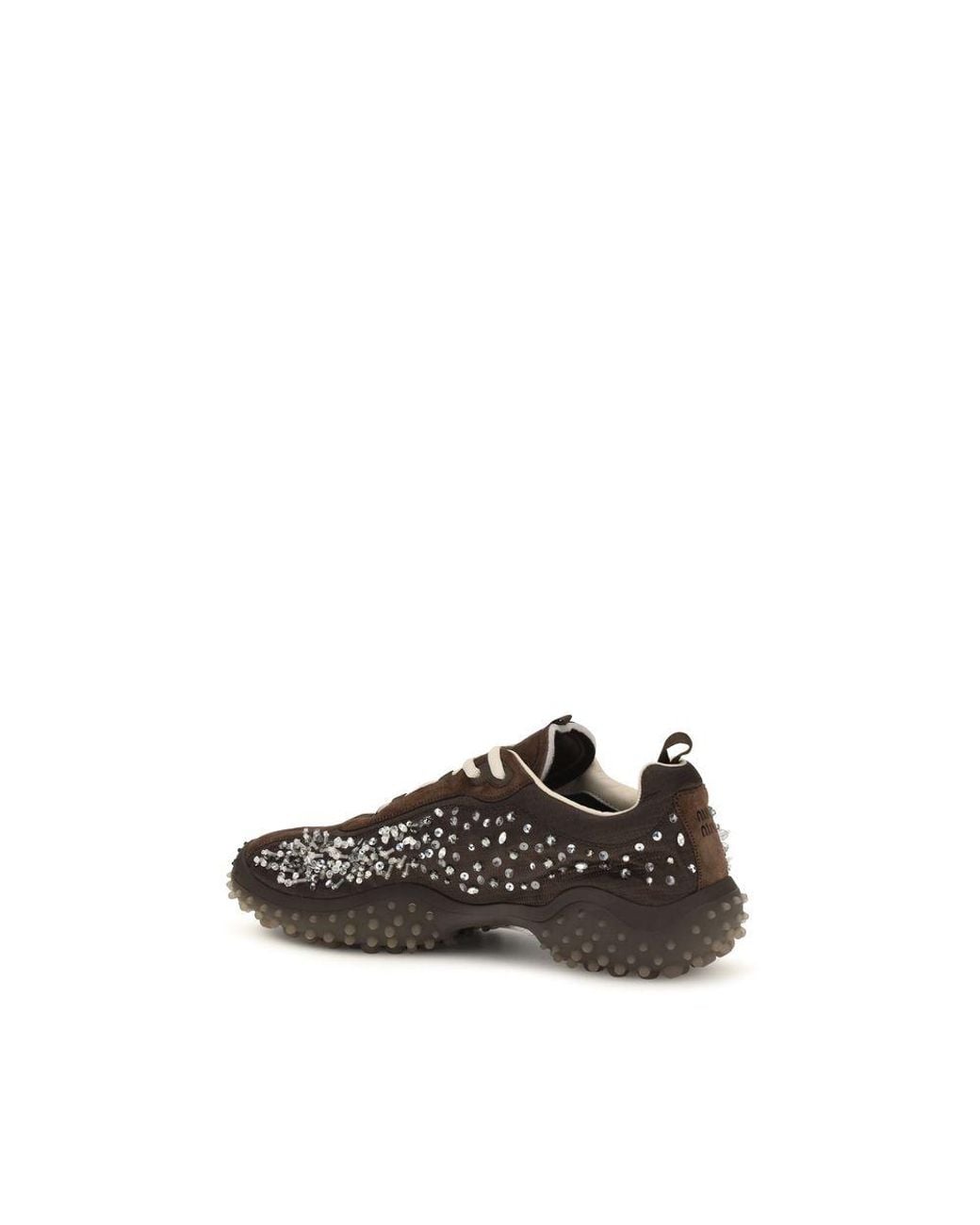 Miu Miu Brown Suede Leather Sneakers