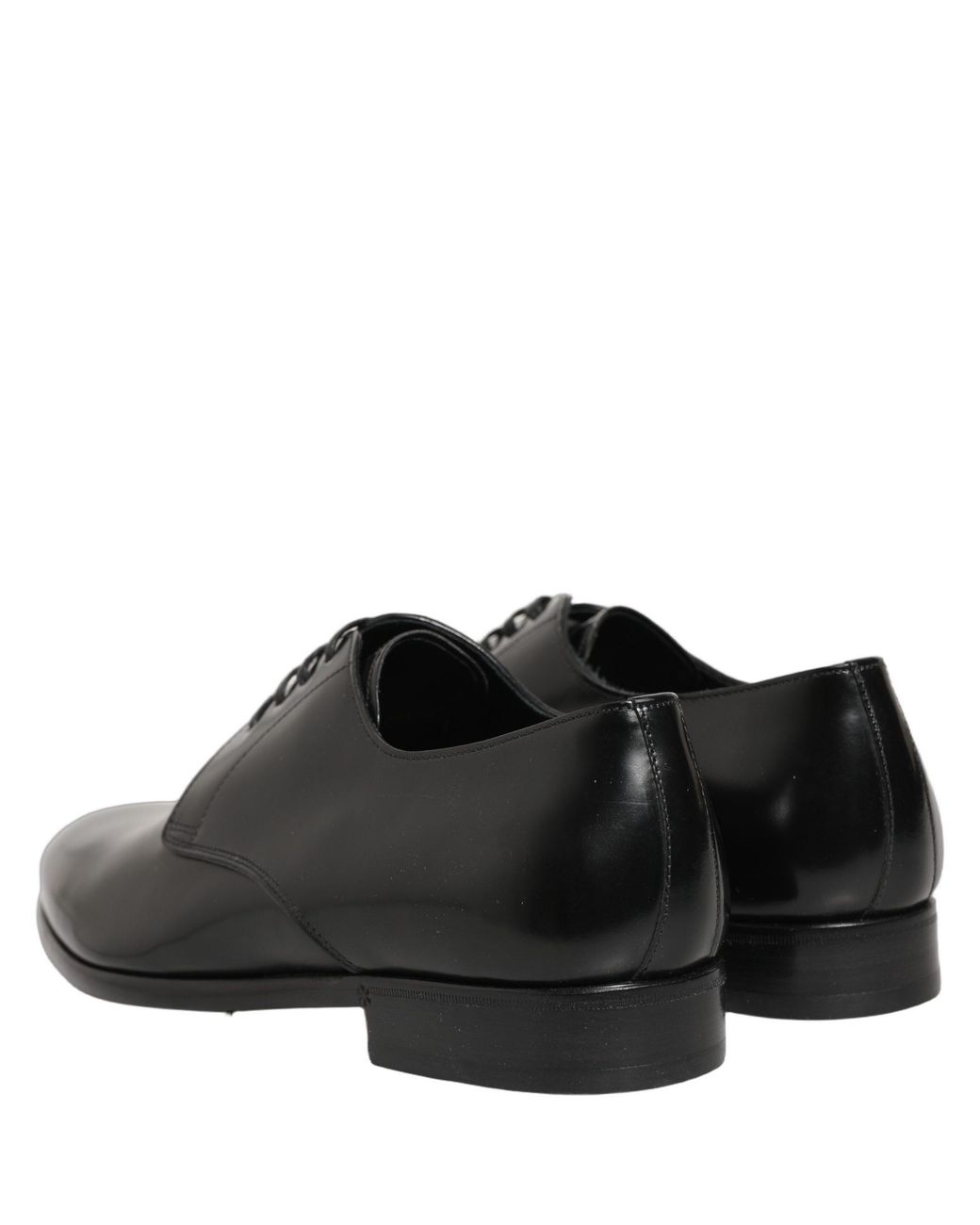 Dolce & Gabbana Black Leather Lace Up Derby Dress Shoes Calf