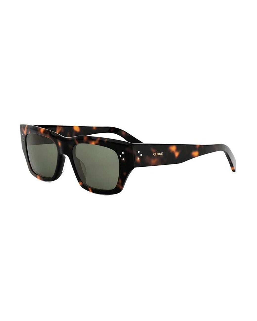 Céline Black Sunglasses Square Full Rim, Havana Frame And Lens Cl40297U52N
