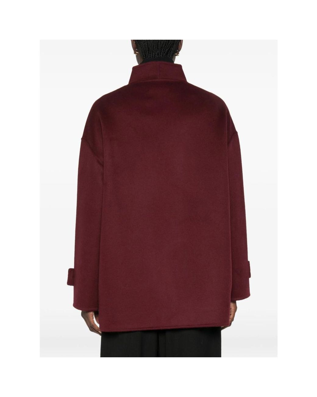 The Dynamis Studio Red Button-Up Wool Coat