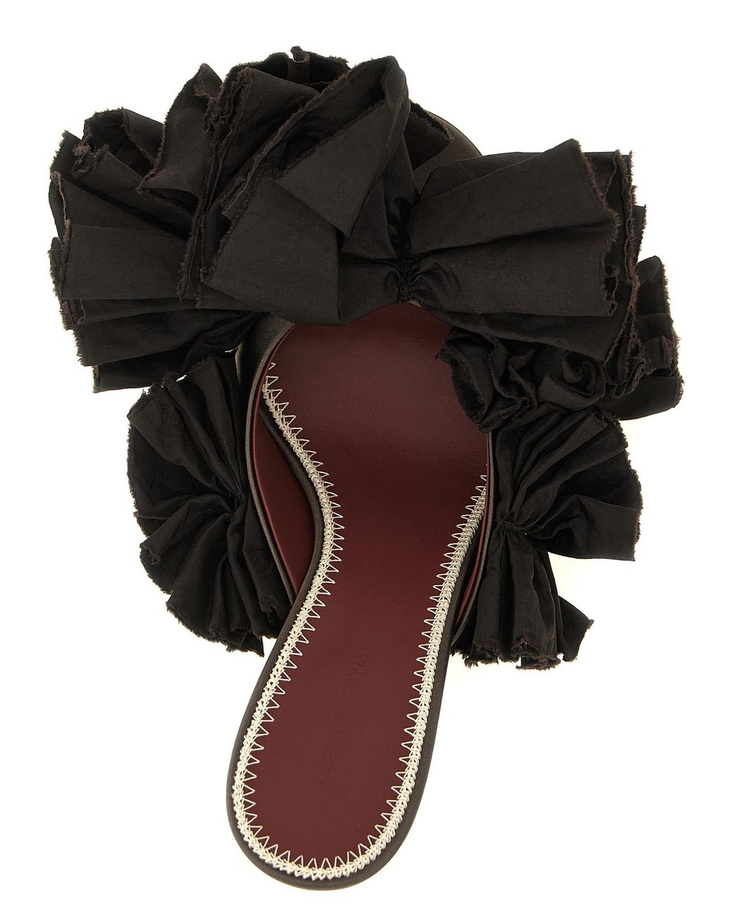Magda Butrym Black Mule Flowers Taffeta
