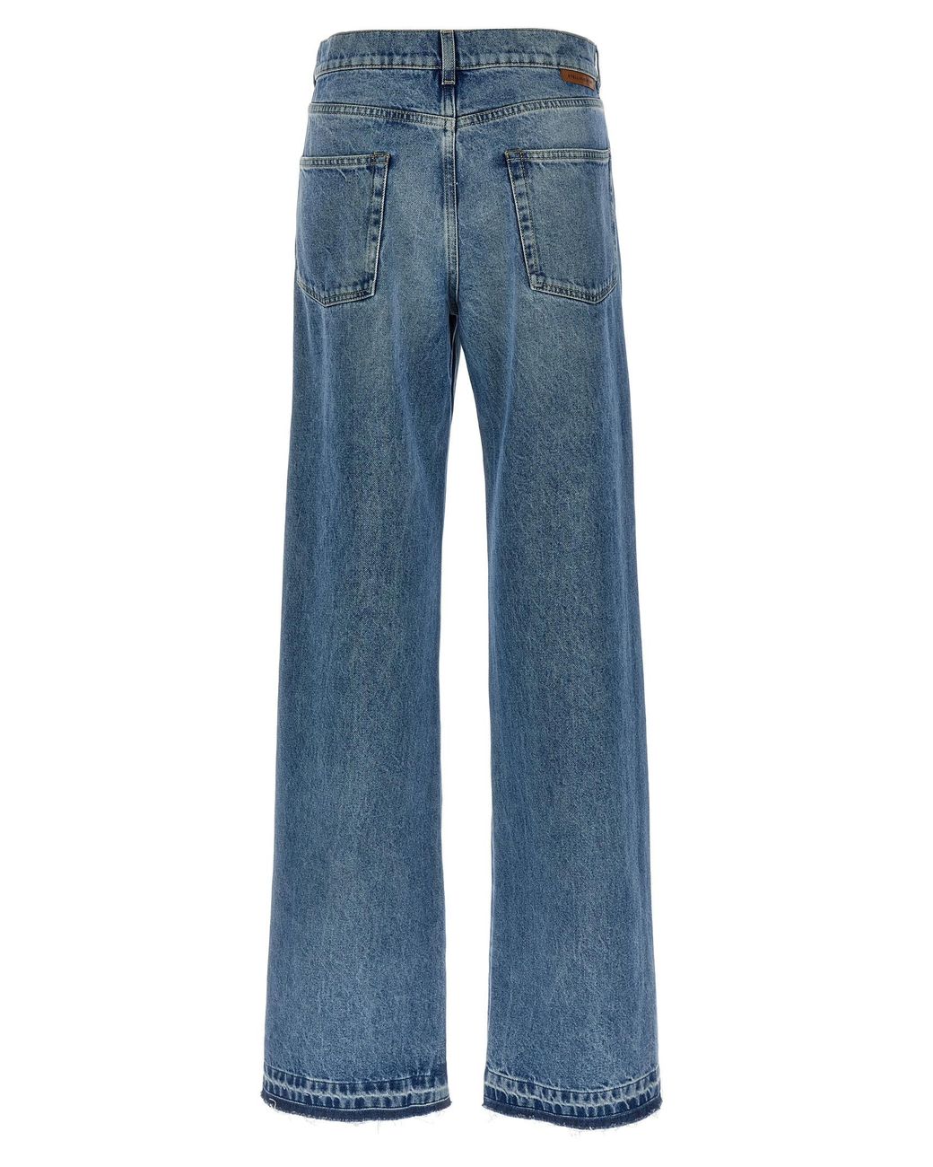 Stella McCartney Blue Two-Tone High-Waisted Denim Jeans