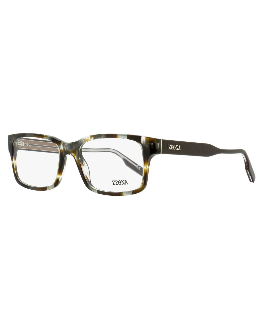 Zegna Black Soft Rectangular Eyeglasses Ez5254 020 54Mm Plastic (Acetate) for men
