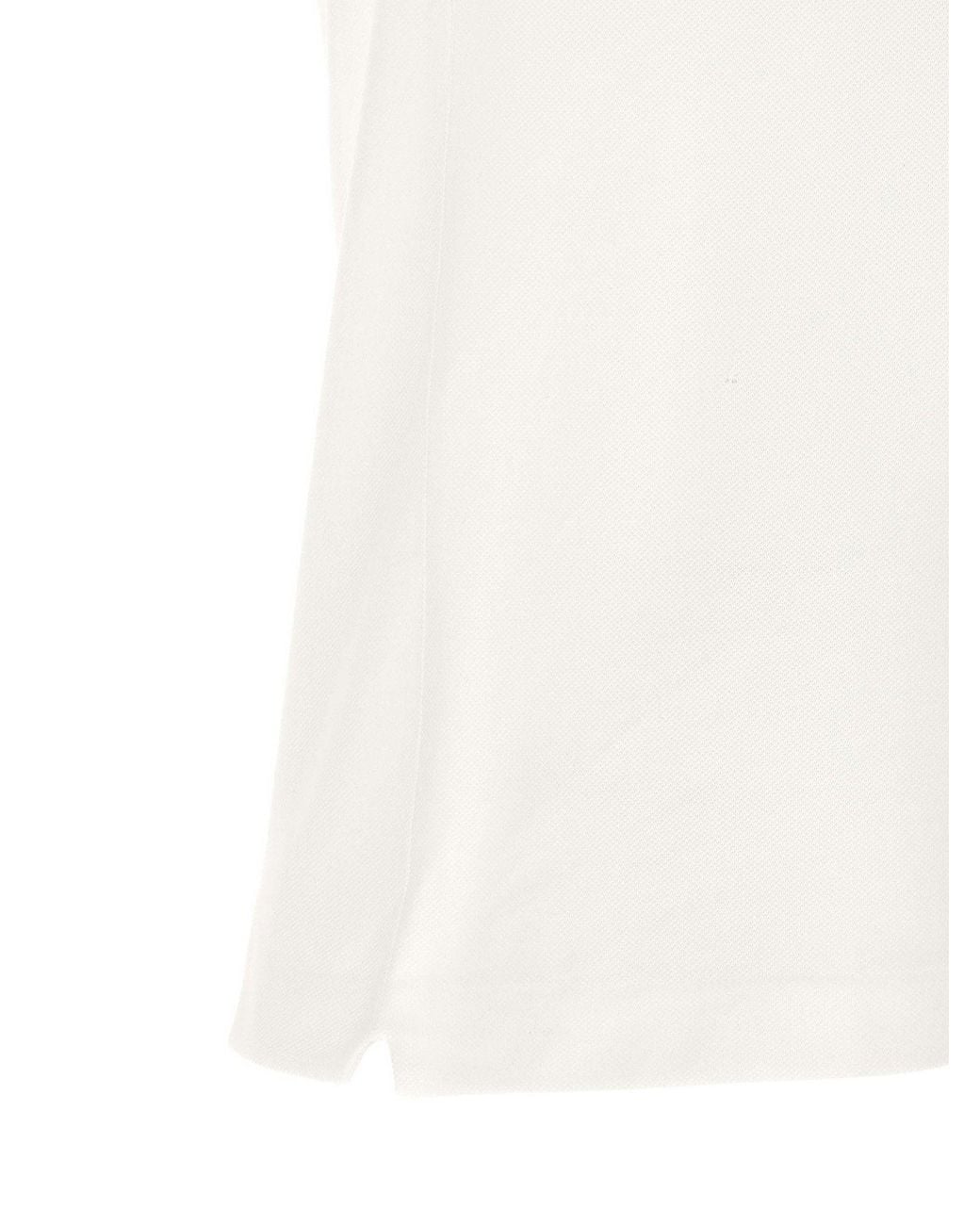 Lacoste White Logo-Embroidered Polo Shirt for men