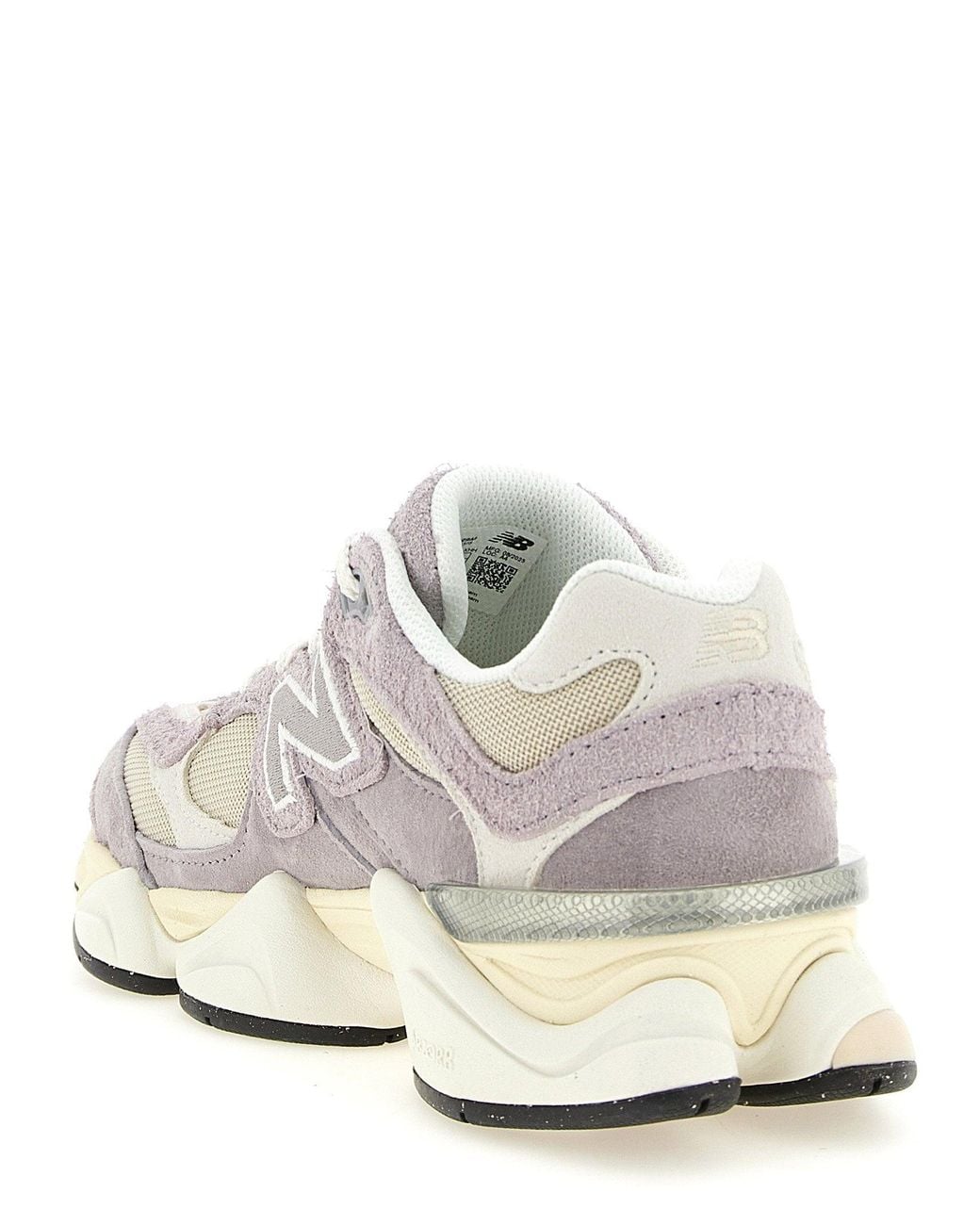 New Balance White Suede & Mesh Sneakers