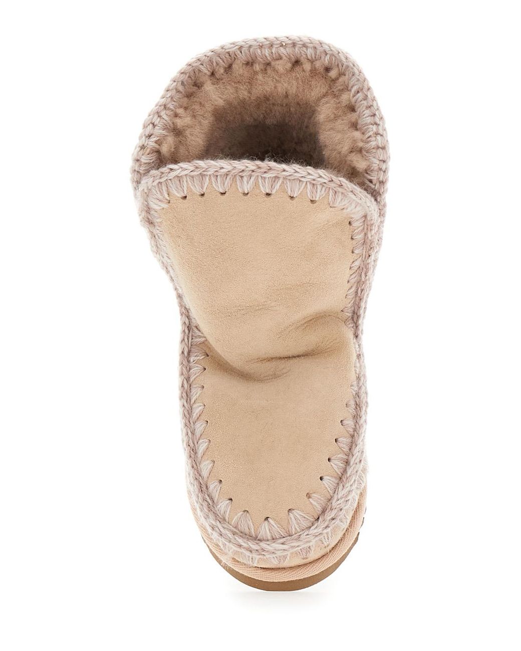 Mou Natural Ankle Boots Patent Suede Sheep