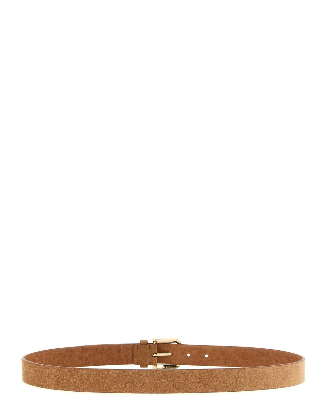 Brunello Cucinelli White Inverted Calf Leather Belt for men