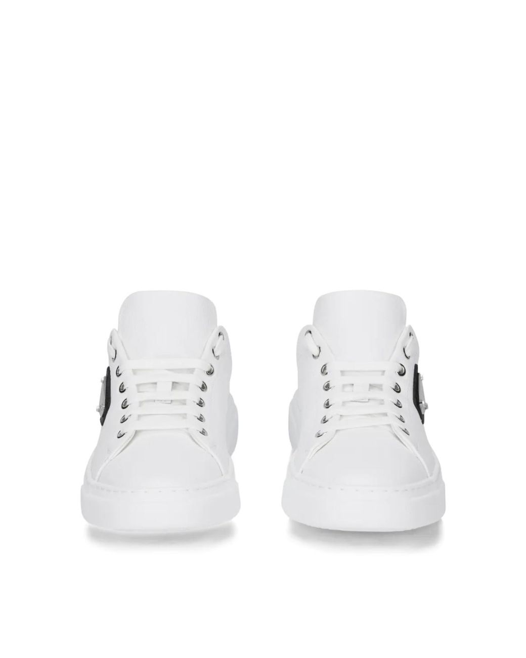 Philipp Plein White Lo-Top Iconic Plein Logo Sneakers Shoes for men