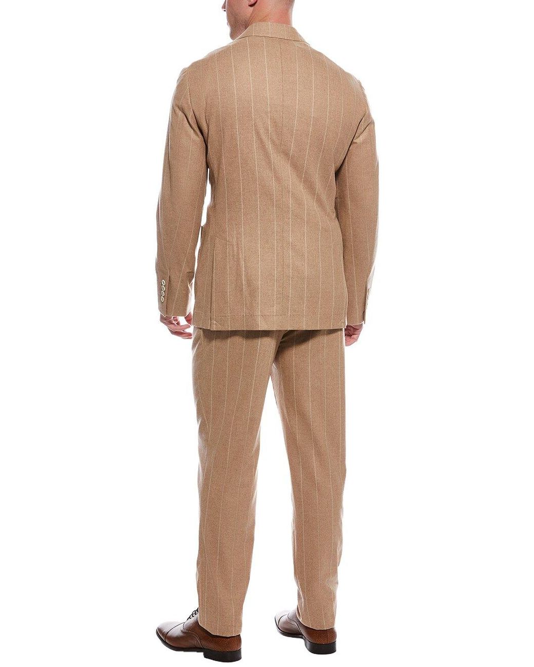 Brunello Cucinelli Natural 2pc Wool, Cashmere, & Silk-blend Suit for men