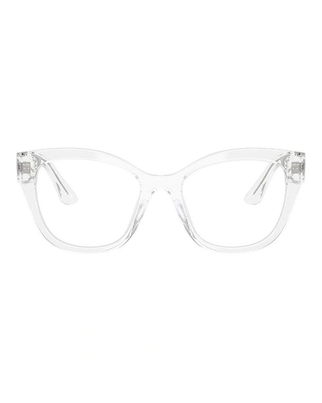 Miu Miu White Eyeglasses Square Full Rim, Trasparent Frame And Clear Demo Lenses Lens Mu05Xv15Z1O1 Sunglasses